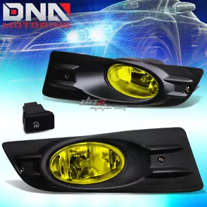 FOR 06-07 HONDA ACCORD CM7/CM8 2DR YELLOW TINTED OE FOG LIGHT LAMP+BULB+SWITCH - Foto 1 di 5