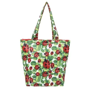 NEW Sachi Insulated Folding Market Tote Bag Lady Bug - Picture 1 of 2