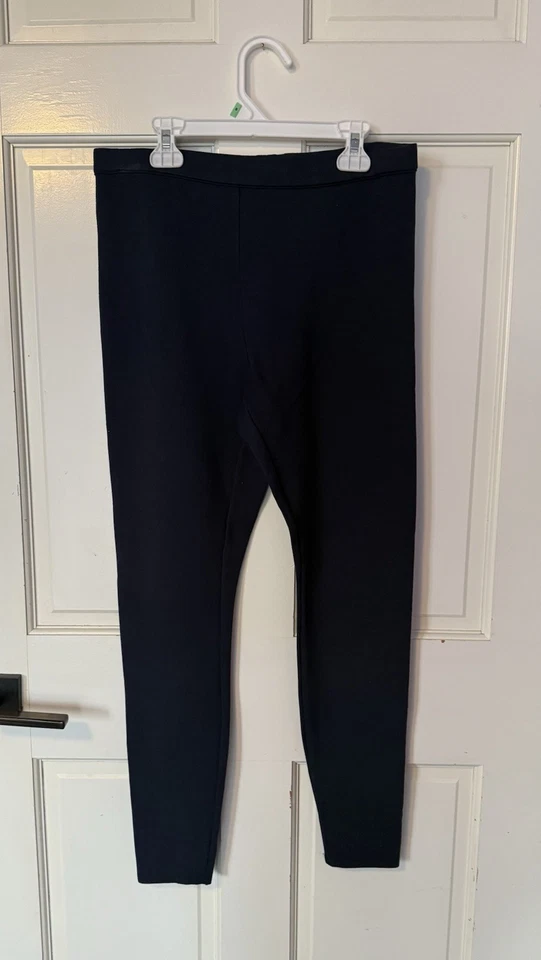 Leggings de punto de tiro medio Lands' End para mujer ~ azul marino ~ talla pequeña Foto 1 de 3