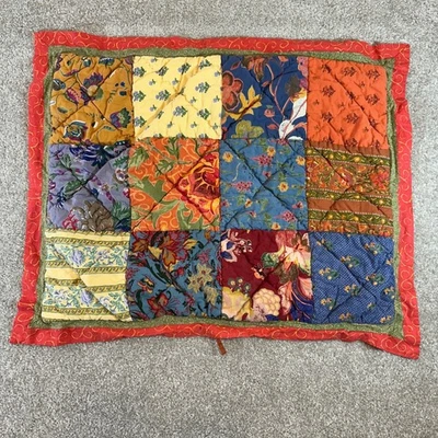 Bohemian Patchwork Quilted Pillow Case Boho Floral The Company Store Pillow Sham - Image 1 of 4