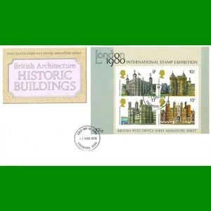 FDC Historic Buildings, International Stamp Exhibition First Day Cover, 1.3.1978 - Picture 1 of 1