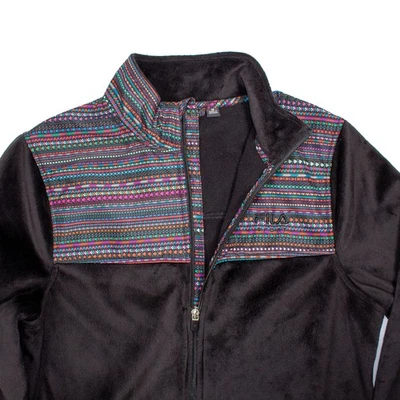 Fila Sport Jacket Womens size M full zip soft Fleece Aztec Southwestern Foto 1 de 4