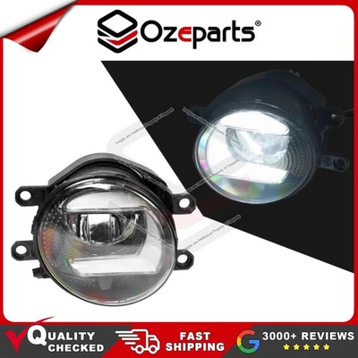 Pair LH+RH LED Fog Light Lamps DRL Indicator For Toyota Yaris Hatch 2005~2014 - image 1 of 4