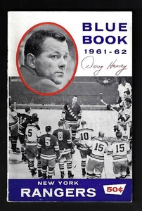 1961-62 New York Rangers Media Guide, Blue Book, Doug Harvey - EX+++ - Bild 1 von 4