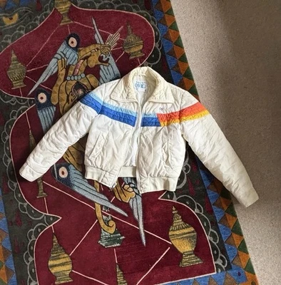 Vintage 70s 80s OP Ocean Pacific Rainbow Ski Jacket Weatherwear - Image 1 of 4