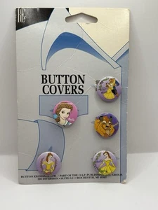 VINTAGE Disney Button Covers Accessory New Old Stock Beauty & the Beast 90s Y2K - Picture 1 of 9