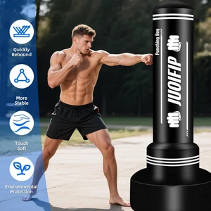 Freestanding Punching Bag with Stand, Men Standing Kickboxing Bag, Heavy Boxing - Picture 1 of 12