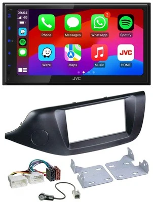 JVC Bluetooth 2DIN MP3 DAB USB Autoradio für Kia Ceed (ab 12) schwarz - Bild 1 von 4