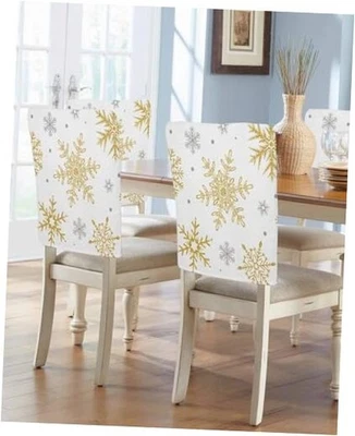 Chair Back Cover for Dining Room Set of 6 Winter Christmas 6PCS Multi Color - Image 1 of 4