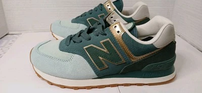 New Balance 574 Verde/Dorado Talla 6 (Nuevo/Sin Caja) Foto 1 de 4