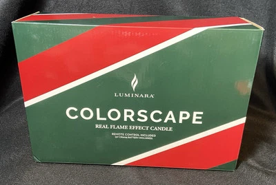 Luminara Juego de 3 Pilares Colorscape Sin Llama con Control Remoto Rojo, Blanco, Verde Foto 1 de 4