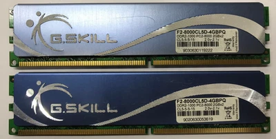 G.Skill 4GB (2x2GB) DDR2 F2-8000CL5D-4GBPQ PC2-8000 5-5-5-15 #R2650 - Bild 1 von 2