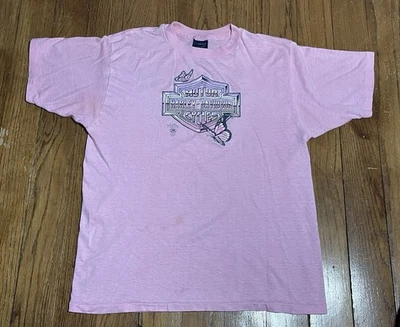 Vintage 80s 3D Emblem Harley Davidson Womens Motorcycle Butterfly Shirt - image 1 of 4