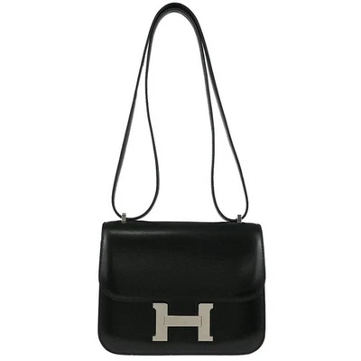 Bolso de Hombro Hermes Caja Negra Becerro Mini Constance 18 CPI839FS 166299 Foto 1 de 4