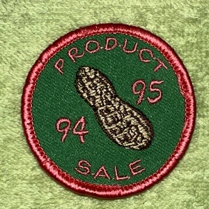 Vtg 1994 Girl Scouts "Product Sale" Georgia Peanut Patch Large Circle 1995 - Picture 1 of 3