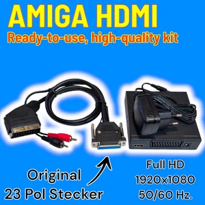 Amiga HDMI Adapter Kit RGB SCART SCALER Wandler Video Audio Kabel Orig. DB23 - Bild 1 von 11
