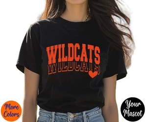 Girl’s & Women’s T-Shirt YOUR MASCOT; Eagles, Wildcats, Raiders... Youth & Adult - Picture 1 of 26