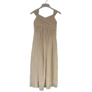 NUEVO CON ETIQUETAS IEFIEL Mujer Talla 10 Beige Cóctel Formal Fiesta Vestido Transparente con Forro - Imagen 1 de 8