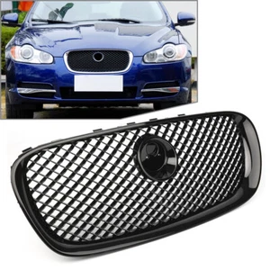 Parrilla delantera ABS para Jaguar XF 2008 2009 2010 2011 negra - Imagen 1 de 9