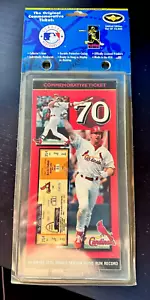 1998 LIMITED EDITION COMMEMORATIVE TICKET HOME RUN RECORD MARK MCGWIRE NIB /2771 - Picture 1 of 2