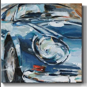 Beautiful Vintage Porsche 911 912 Wall Abstract Art On Canvas Large 40"x40" - Picture 1 of 1