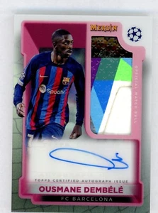 2022-23 Topps Merlín Cromo OUSMANE DEMBELE Match Ball Firma Estuche Automático Hit - Imagen 1 de 2