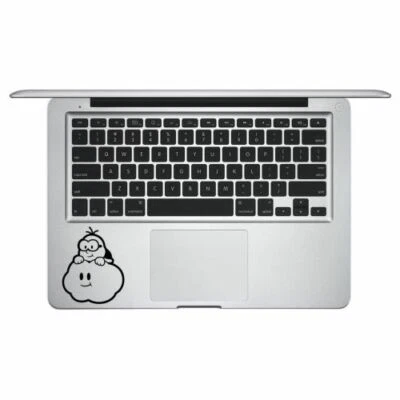 2x Lakitu Mario Decal Sticker for Macbook Air Pro Trackpad laptop Car Window Art - Image 1 of 4