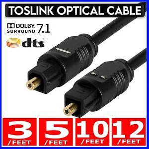 TOSLink Fiber Optical Optic Digital Audio Cable SPDIF Sound Bar Cord Lot