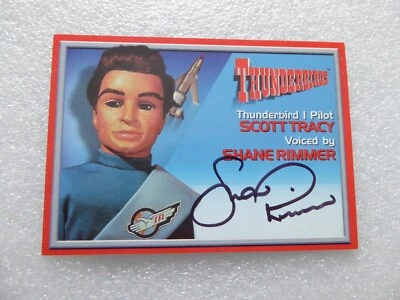 Thunderbirds TV Series Shane Rimmer Scott Tracy 2001 A3 Auto Card - Image 1 of 2