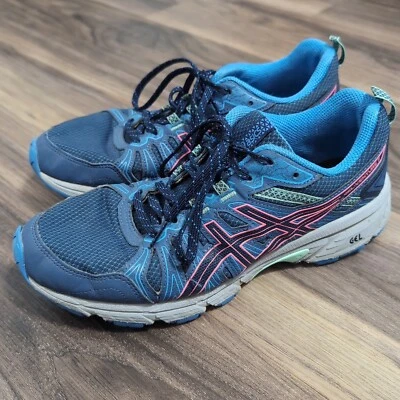 Asics Gel-Venture 7 Blue Sneakers Size 9.5 Shoes Lace Up 1012A476 - Image 1 of 4