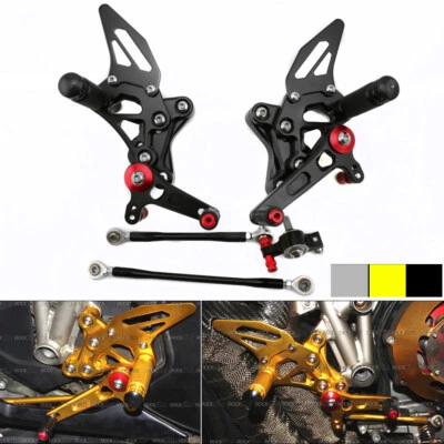 Para DUCATI 848/EVO 1198 R S Juego Trasero Pie Soporte Reposapiés Freno Pedal de Cambio Foto 1 de 4