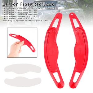 Steering Wheel Paddle Shifter Extension For Mini F54 F55 F56 F57 F60 14-22 Red E - Picture 1 of 12