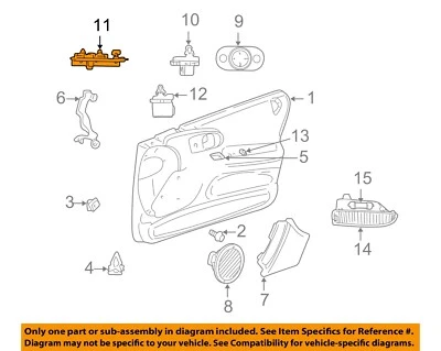 Interruptor de ventana interior de puerta delantera CHRYSLER OEM 2001 300 M 5026010AA Foto 1 de 2