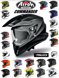 Airoh Commander Casco On-Off Fibra HPC Pinlock Visiera sole Doppio Anello - Foto 1 di 28