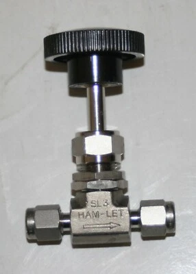  1/8" OD Tube 316ss Needle Valve (5000 Psig) Ham-Let H300USSHLV1/8RS - Image 1 of 4
