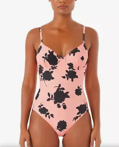 Kate Spade New York Pink Floral Underwire One-Piece Swimsuit L83103 Size XS - Picture 1 of 2