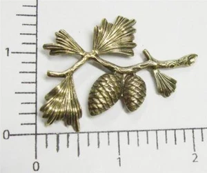 33163 Victorian Brass Oxidized Pine Cone Jewelry Finding SALE - Picture 1 of 1