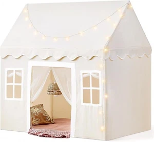 Tiny Land Tenda da Gioco per Bambini con Tappetino Imbottito e Luci LED ~ Ragazze 3-6 Anni ~ Neutra - Foto 1 di 1