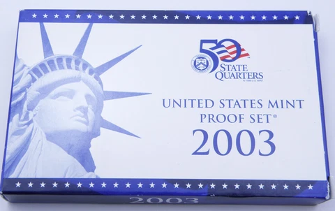 2003 S Proof Set Original Box & COA 10 Coins CN-Clad US Mint Cover