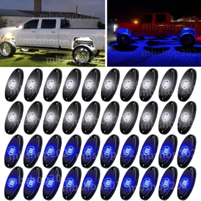 4/8/12/20/24 LED Rock Lights Underbody Wheel For Jeep Offroad Truck UTV ATV 4WD - Image 1 of 4