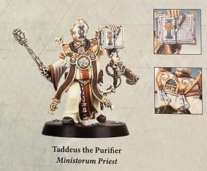 Warhammer 40k Ministorum Priest Taddeus w/Power Maul, Servo-Stubber, Laspistol - Picture 1 of 2