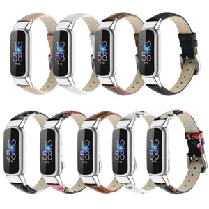 Genuine Leather Replacement Watch Wrist Band Strap For Fitbit Luxe Bracelet Loop - Picture 1 of 34