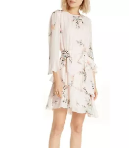 NWT Joie Kayane Asymmetrical Tiered Ruffle Silk Dress, Size 2~$398 - Picture 1 of 12