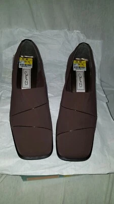 Damen schuhe 37 Braun Stoff 5cm Block Absatz  - Bild 1 von 4