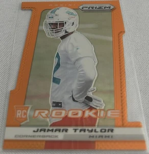 Panini Prizm Football Jamar Taylor Miami Dolphins 2013 naranja troquelado RC #d 8/50 - Imagen 1 de 5