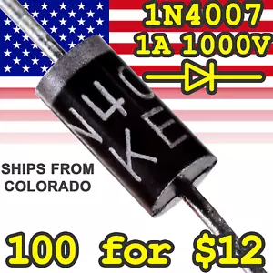 Diode 1N4007 1.000V 1A - Gleichrichter, Sperrstromschutz, DIY, Arduino, T - Bild 1 von 12