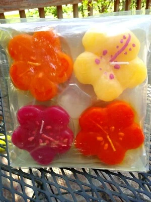 Floating Hibiscus Citronella Candles 4 pack by Patio Companion - Image 1 of 4