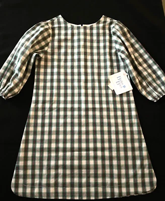 Bailey Boys Túnica/Vestido a Cuadros Manga 3/4-Verde/Blanco-NUEVO CON ETIQUETAS Niñas 6X Hecho en EE. UU. Foto 1 de 4