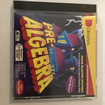 Pre- Algebra  Word Problems and Logical Thinking Skills by Davidson CD-ROM 1994 - Image 1 of 2