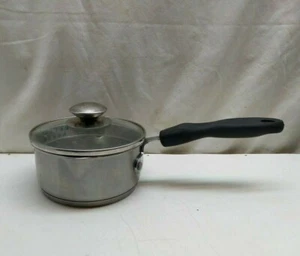 Wear-Ever 1Qt Saucepan Stainless Spout Milk Gravy Warmer Butter Pot Wearever Lid - Picture 1 of 7